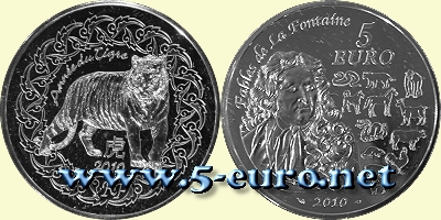 5 Euro Frankreich 2010 - Jahr des Tigers