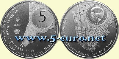 5 Euro Niederlande 2009 - 400 Jahre Niederlande - Manhattan