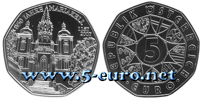 5 Euro Österreich 2007 850 Jahre Mariazell