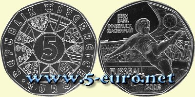 5 Euro Österreich 2008 - Fussball Strmer