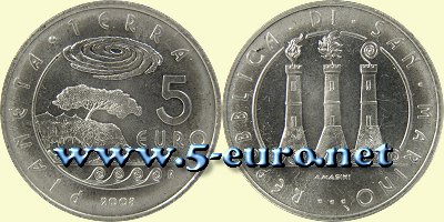 5 Euro San Marino 2008 - Internationales Jahr des Planeten Erde