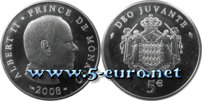 5 Euro Monaco 2008 Albert II