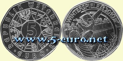 5 Euro Österreich 2010 - Snowboard