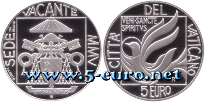 5 Euro Vatikan 2005 - Sede Vacante